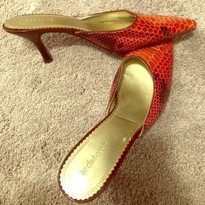 Snakeskin Kitten Heels